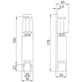 DENI Türfeststeller Grau 4 cm