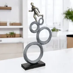 Casablanca by Gilde Dekofigur »Skulptur Running on Rings« Casablanca by Gilde anthrazitfarben, kupferfarben