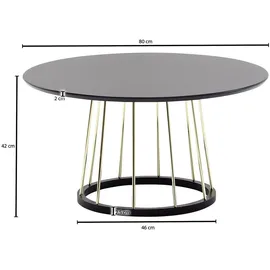 Wohnling Couchtisch Schwarz Gold