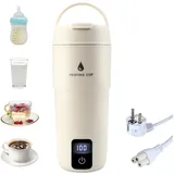 Reise Wasserkocher Klein,220V 300W Tragbarer Elektrischer Wasserkocher mit Automatischer Abschaltung für Unterwegs(Netzkabel befindet sich im Becher)