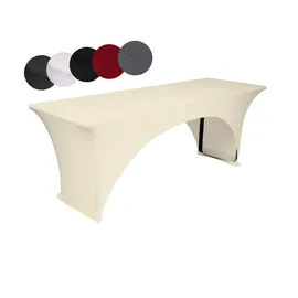 TexDeko Biertischhusse Stretch Creme 220 x 50 cm