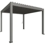 Biohort Pergola 3,675 x 3,675 m Grau/Rot