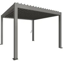 Biohort Pergola 3,675 x 3,675 m Grau/Rot
