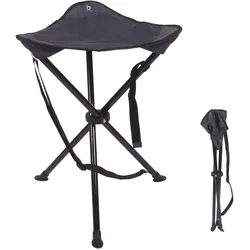 BO-CAMP Dreibein Hocker XL - Hoch Falthocker Camping 3-Bein Angeln Stahl 100 kg