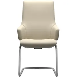 Stressless Stressless® Polsterstuhl »Laurel«, Leder batick, High Back mit Armlehne, Größe L, mit Beinen aus Stahl in chrom beige