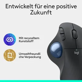 Logitech ERGO M575S kabellose Trackball-Maus, Bluetooth - Graphit