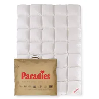 PARADIES Daunendecke 155x220 cm - Safina 100-100% Gänsedaunen Ganzjahresdecke, Premium Daunendecke mit extra weichem Bezug
