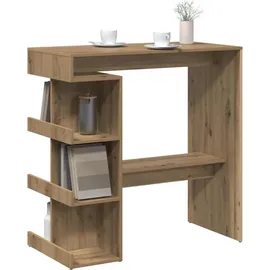 vidaXL Bartisch mit Regal 100 x 48 x 101,5 cm Braun