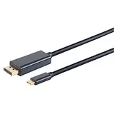 S/CONN maximum connectivity USB-C Adapterkabel DisplayPort 3,00 m Schwarz