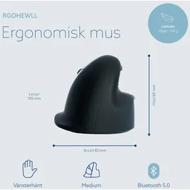 R-Go Tools HE Vertikale Maus (RGOHEWLL)