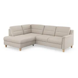 sit&more Ecksofa SIT & MORE "Farö L-Form", grau (elephant), B:251cm H:90cm T:187cm, Sofas, Ecksofa, inklusive Federkern, wahlweise mit Bettfunktion und Bettkasten