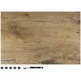 Navaris Magnettafel für Küche Büro - 40x60cm - Magnetwand Groß - Pinnwand Magnetisch mit Magnet und Marker - Magnet Tafel Wand - Magnetboard Magnetpinnwand - Magnettafel Holzoptik