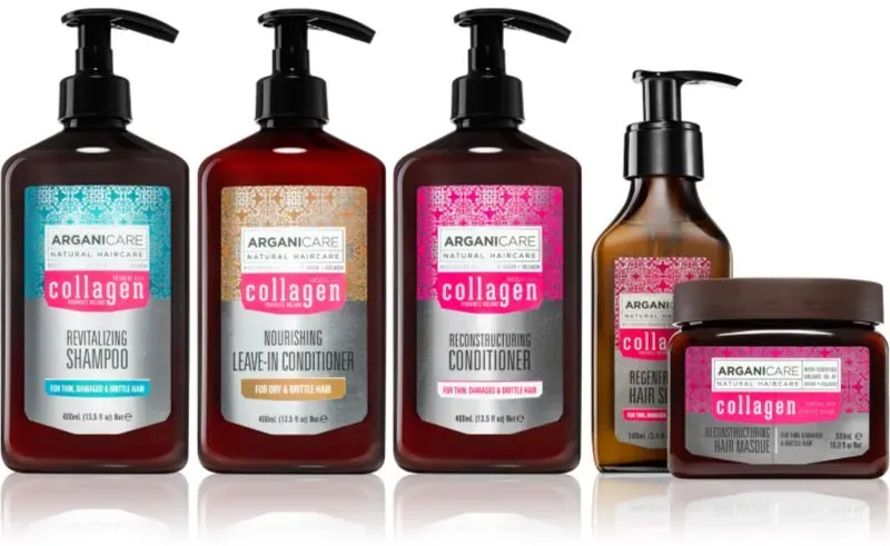 Arganicare Collagen Set Geschenkset(für brüchiges Haar)