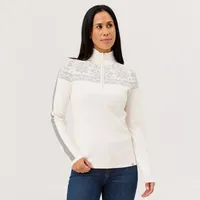 KRIMSON KLOVER Strickpullover Summit 2.0 Zip Neck Weiß M