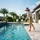 Relaxdays Pool Reinigungsset Blau/Orange/Silber 3-teilig