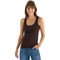 Cecil Basic Top in Unifarbe Tartufo Brown L