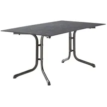 Sieger Klapptisch 160x90cm Stahl/Polytec Dunkelgrau