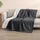 kamelshopping Musselin Decke Kuscheldecke 130 x 180 cm Grau/Schwarz