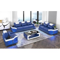 JVmoebel Sofa Sofagarnitur 3+2+1 Sitzer Set Design Sofa Polster Couche, Made in Europe blau