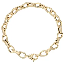 Gliederarmband FIRETTI "Schmuck Geschenk Gold 585, Goldarmband Kettenglieder", gold (gelbgoldfarben), Armbänder, Damen, Gelbgold 585, Gliederarmband