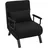 Woltu Schlafsessel 3 in 1 Leinen 65 x 78 x 75 cm Schwarz mit Kissen