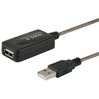 Savio USB-Kabel Activo Alargo M/H 10 m CL-130 USB aktive Portverlängerung 10m 2.0-A Stecker usb 2.0-A Buchse Schwarz - USB-A black (SAVIO (10 m, USB 2.0),