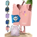KIDVERSE Schwimmweste Kinder 2-3 Jahre - TÜV geprüfte Schwimmhilfe mit Bauchumfang bis 56cm - Schwimmhilfe Kinder 2-3 Jahre - Kinderschwimmweste zum Schwimmen Lernen - Komfort Schwimmweste Kind