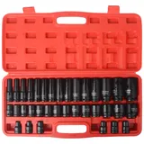DAYUAN 35 tlg 1/2" Schlagschrauber Nuss Satz Impact Socket Set Steckschlüsselsatz 10-32mm und 8-32mm Schlagnuss-Satz