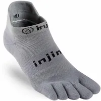 Injinji Unisex Run Original Weight No Show Zehensocken grau