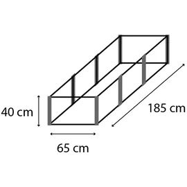 Vitavia Linus In&Out 401 S 185 x 65 x 40 cm Seegras