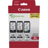 Canon PG-545XL 2x schwarz + CL-546XL CMY