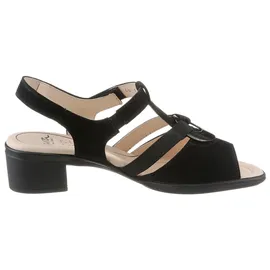 ARA Damen Lugano Sandale, mit Absatz, schwarz, 38 EU weit)