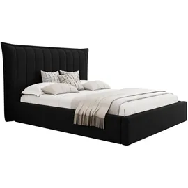 Mirjan24 Polsterbett Schwarz, Textil, Rechteckig, 140x200 cm, Schlafzimmer, Betten, Polsterbetten