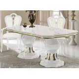 JVmoebel Esstisch Klassischer weißer Esszimmer Tisch Holz Tische Hochglanz (Esstisch), Made in Europa weiß