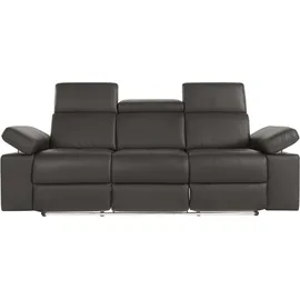 Home Affaire 3-Sitzer HOME AFFAIRE "Kilado", braun, B:229cm H:98cm T:99cm, Echtleder/Kunstleder, Sofas, mit 2x Relaxfunktion, verstellbarer Armlehne, Kopfteilverstellung