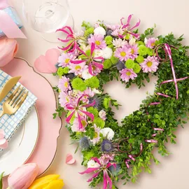 Relaxdays Steckschaum Herz 2er Set 24 x 23 x 4 cm grün