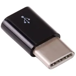 Adapter micro USB Buchse - USB Type C Stecker, schwarz