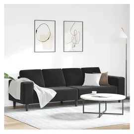 vidaXL Wohnzimmer Couch Schwarz 250 x 77 x 76 cm