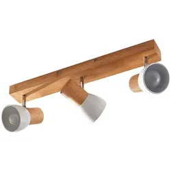 Lindby - Thorin 3 Deckenleuchte Wood/White