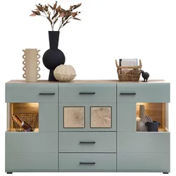Sideboard Fun Plus II Grün/Eichefarben