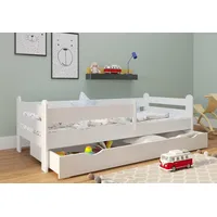 Kids Collective Kinderbett 200x90 mit Matratze, Rausfallschutz, Schublade &