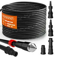 DEUBA DEUBA® Rohrreinigungsschlauch 4 Adapter Knickschutz