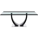 Vente-unique Esstisch Mezzo Transparent  Schwarz 200 cm