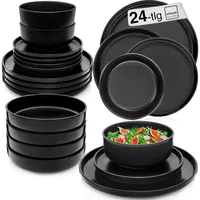 sänger geschirr Madeira Tafelservice 24-tlg. schwarz