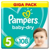 Pampers Baby-Dry, Größe 5, 11-23 kg, Mega Plus Pack, 108 Stück