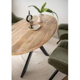 Mr. Deko Avola 180 x 76 x 90 cm oval beige/schwarz