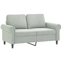 vidaXL 2-Sitzer-Sofa Hellgrau 120 cm Samt