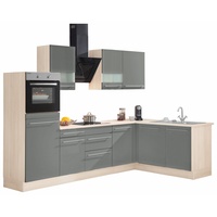 OPTIFIT Winkelküche »Bern«, Stellbreite 285x175 cm, wahlweise mit E-Geräten, grau