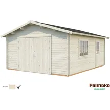 Palmako Einzelgarage Roger 4,50 x 5,50 m transparent mit Holztor