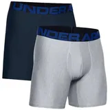 Under Armour Tech 6in 2 Pack, schnelltrocknende Boxershorts - academy - S